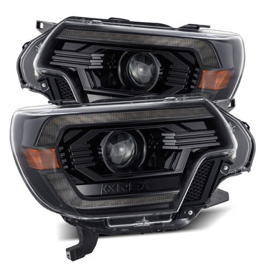 12-15 Toyota Tacoma PRO-Series Halogen Projector Headlights Alpha-Black | AlphaRex