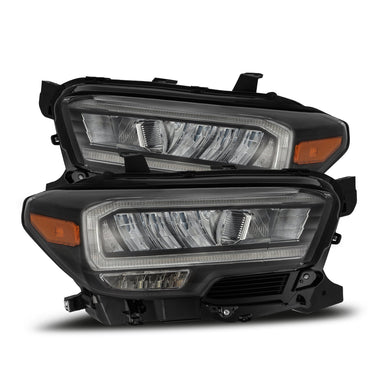 16-23 Toyota Tacoma LUXX-Series LED Crystal Headlights Black | AlphaRex