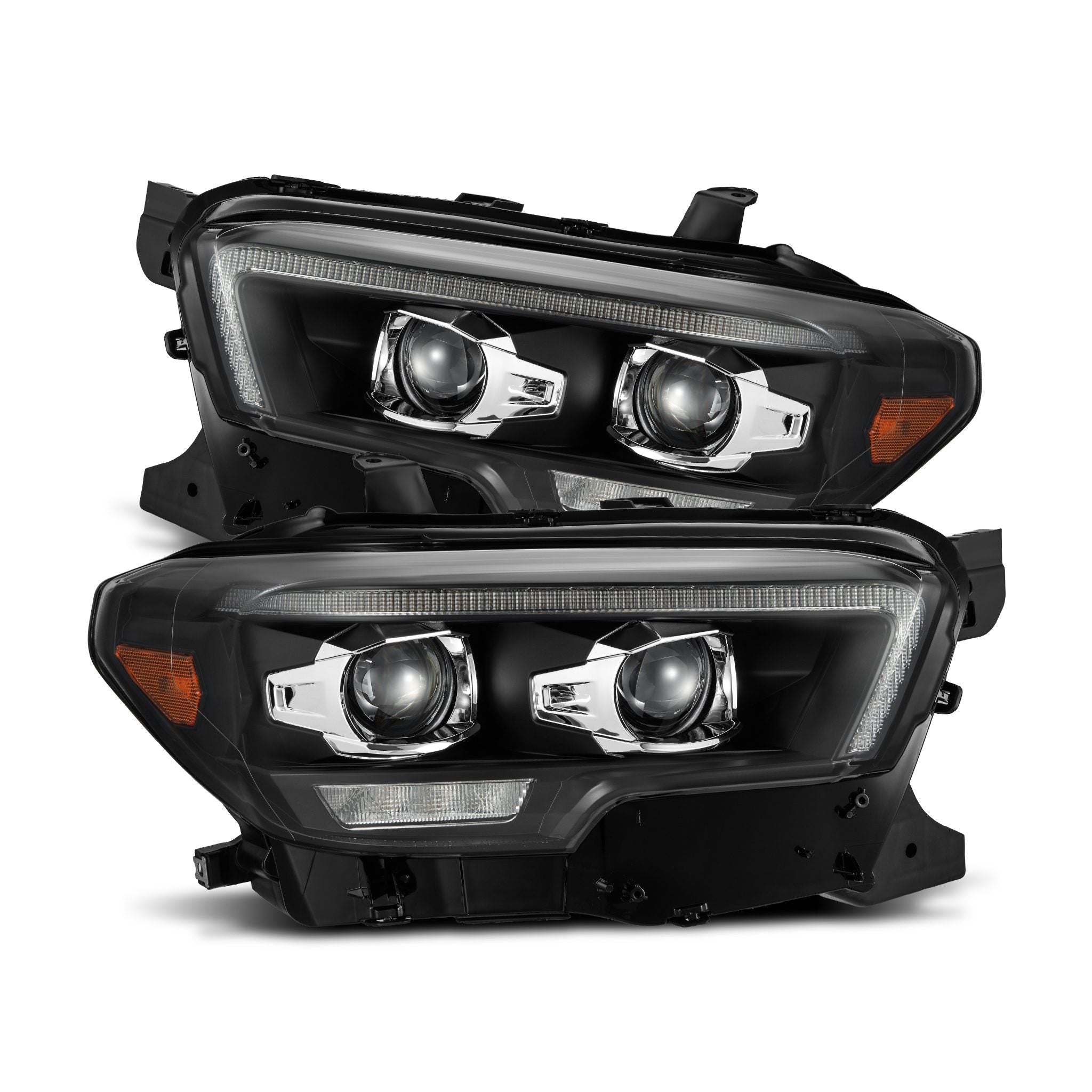 16-23 Toyota Tacoma MK II LUXX-Series LED Projector Headlights Black | AlphaRex