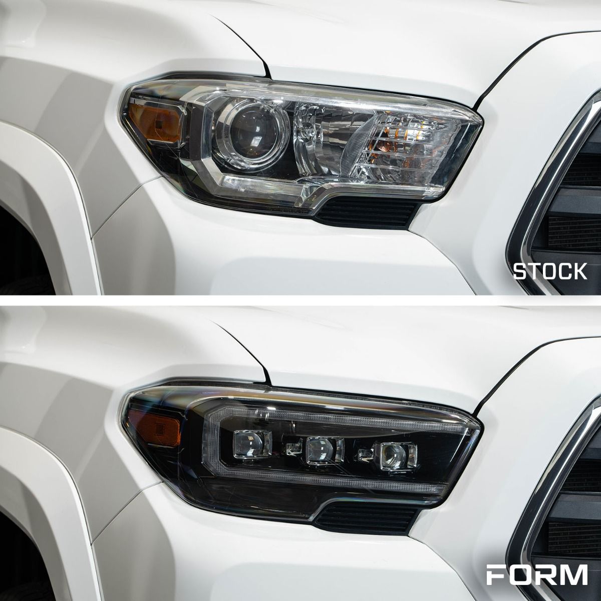 Form Lighting Sequential LED Projector Headlights w/White DRL For Tacoma (2016-2013)