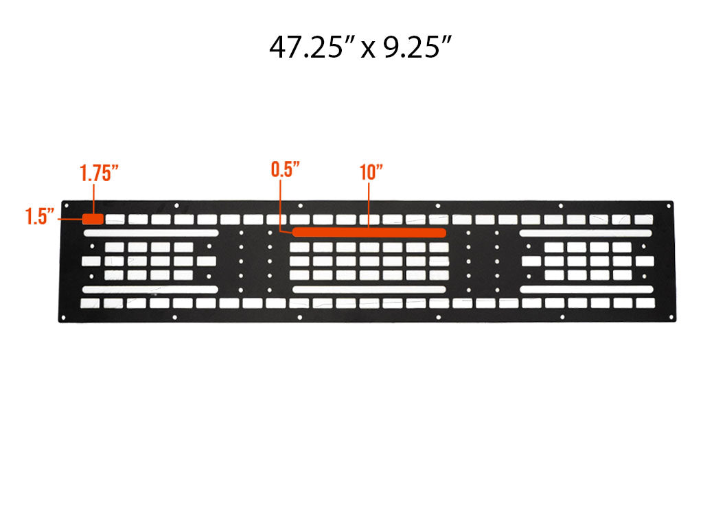 Cali Raised LED Roof Rack Mounted MOLLE Gear Panel - Cali Raised LED