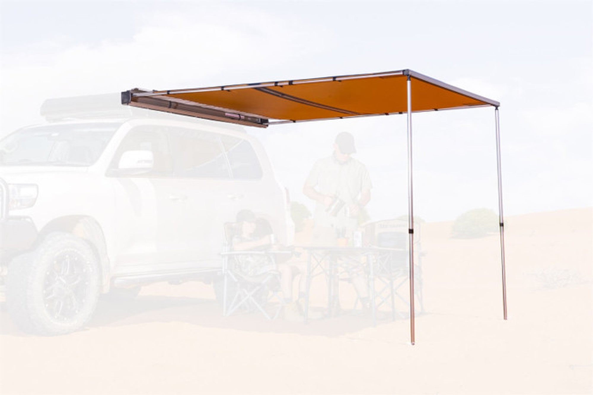 ARB Hard Case Awning With Light 2.5M Black 814412A