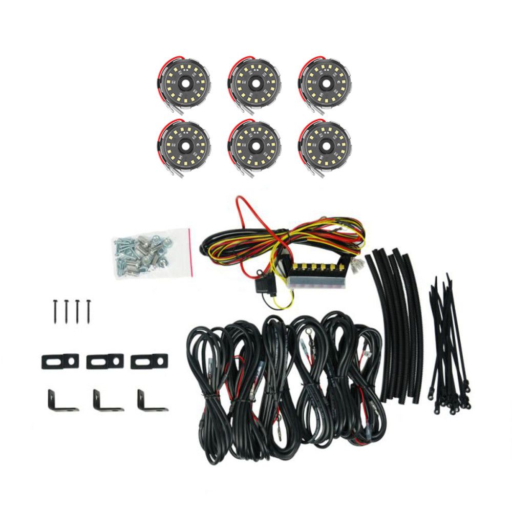 KC Cyclone V2 LED 6-Light - Rock Light Kit