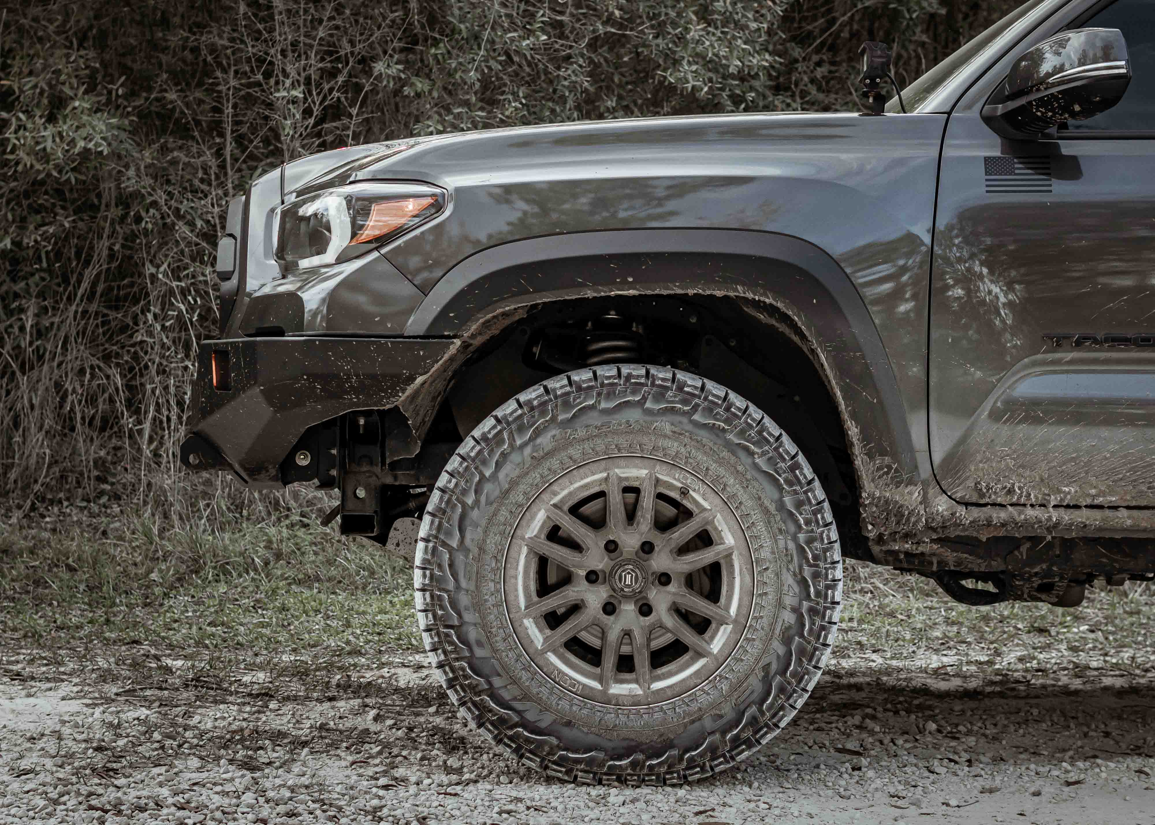 Side view of Backwoods Adventure Mods front bumper with no bull bar