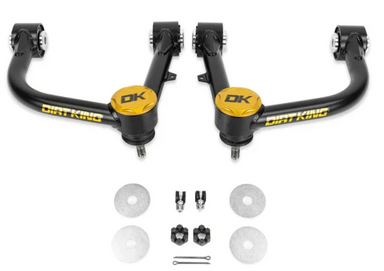 Upper control arms from Dirt King with gold dust caps