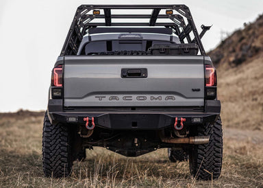 Rear view of Backwoods Adventure Mods high clearance rear bumper