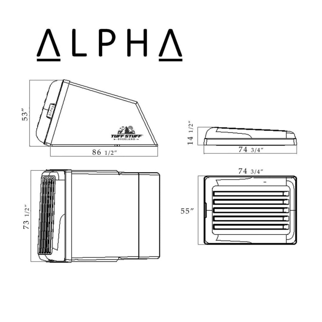 Tuff Stuff Alpha Hard Shell Roof Top Tent (3 Person)