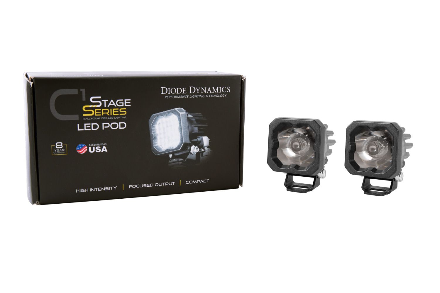 Diode Dynamics Stage Series C1 White Sport Standard LED Pods