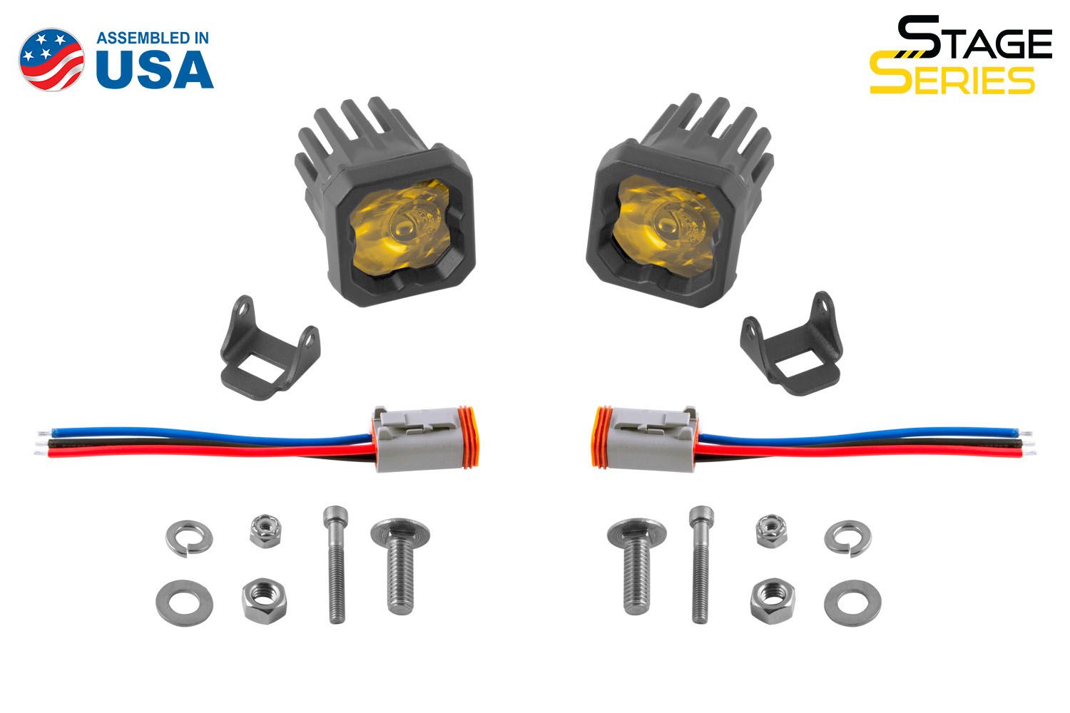 Diode Dynamics Stage Series C1 Yellow Sport Standard LED Pods