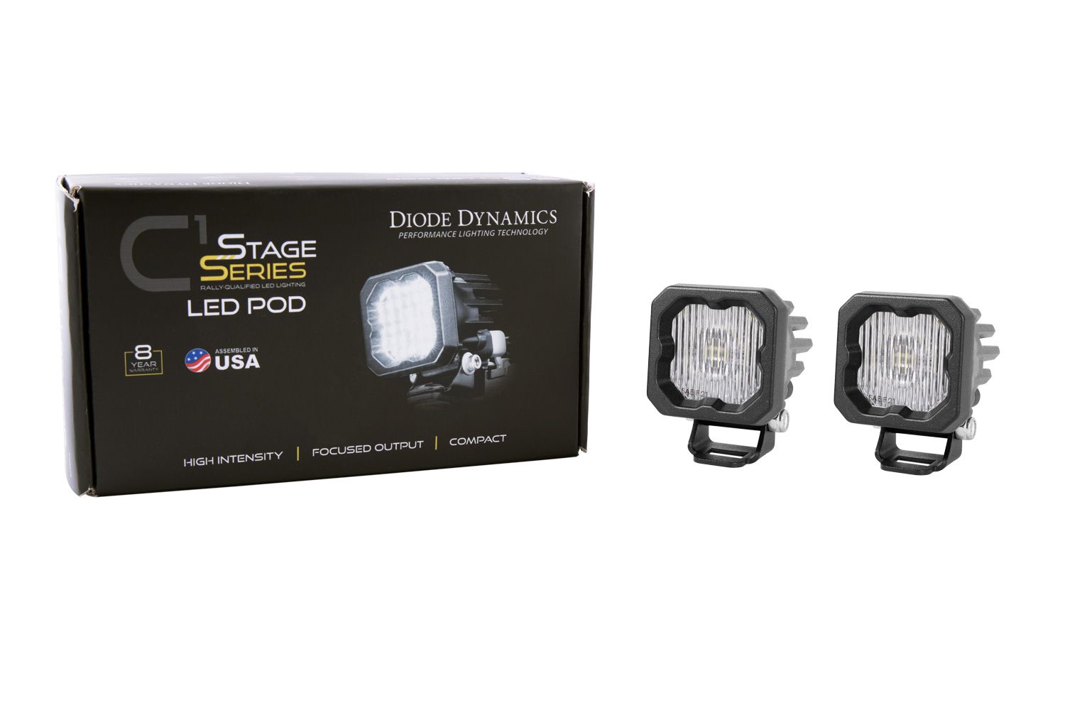 Diode Dynamics Stage Series C1 White SAE Fog Standard LED Pods