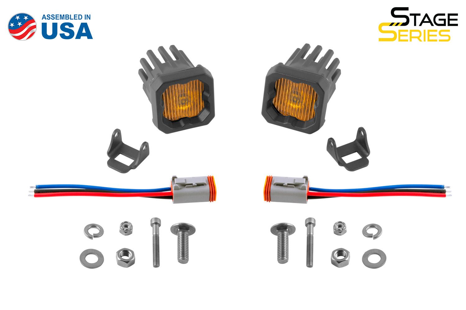 Diode Dynamics Stage Series C1 Yellow SAE Fog Standard LED Pods