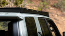 Rear side view of a Sherpa Crestone Sport roof rack on a 5th gen 4Runner