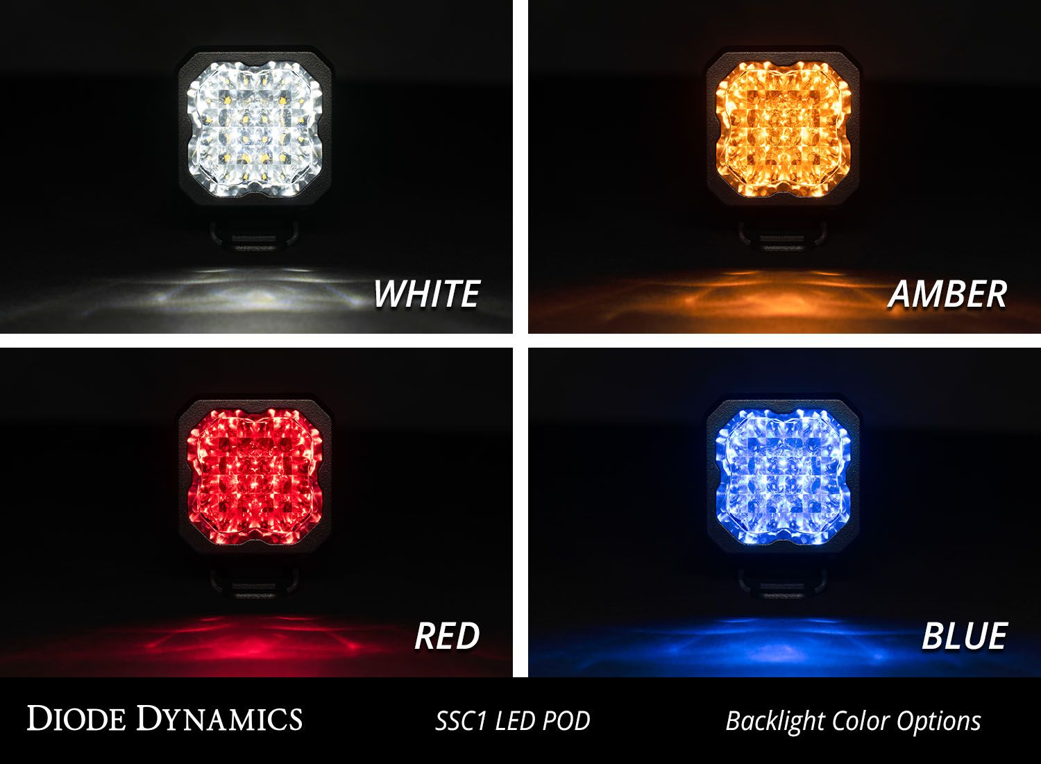 Diode Dynamics Stage Series C1 White Pro Standard LED Pods