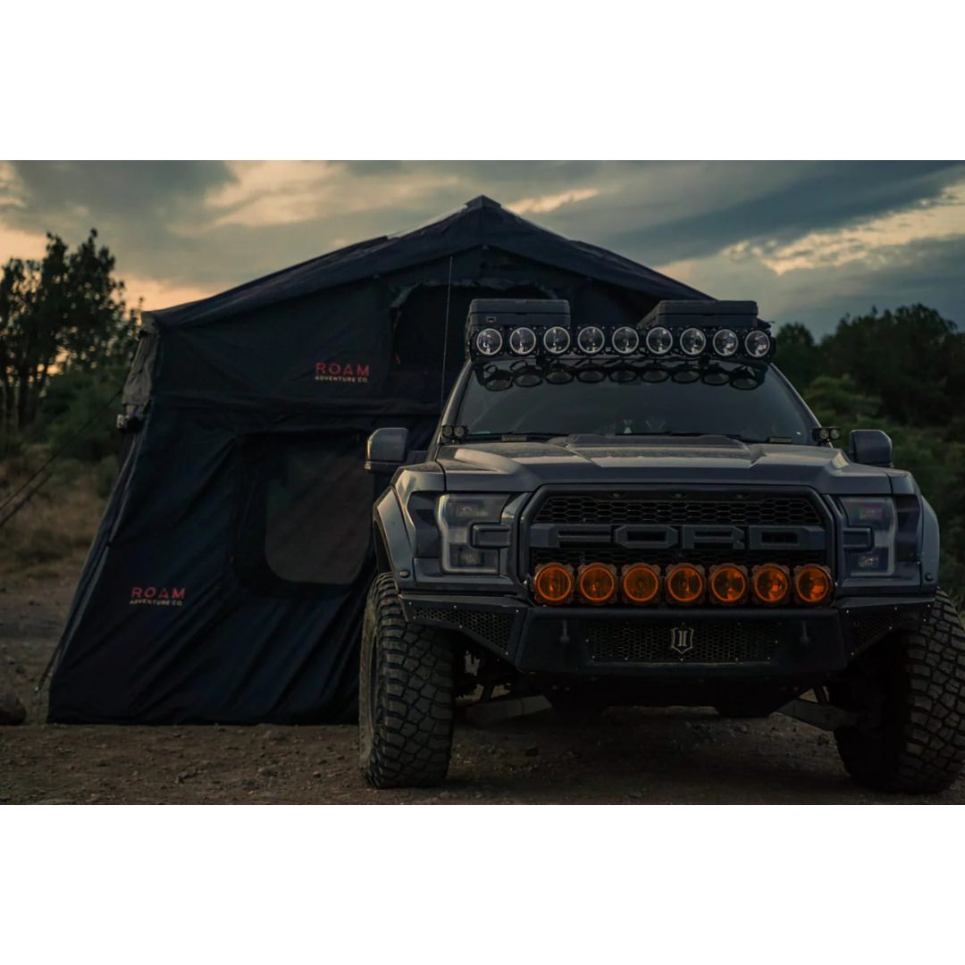 vegabond xl rooftop tent in black with annex