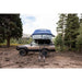 vegabond xl rooftop tent in blue with the ladder open